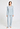 Front view of a women model wearing HA pastel sky cotton L/SLV Pajama
