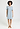 Front view of a women model wearing HA pastel sky cotton S/SLV Nightdress 95cm