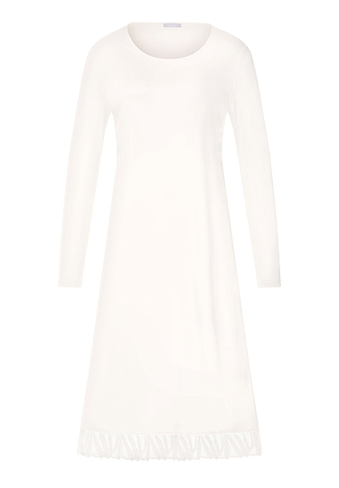 Front cutout view of HA off white cotton L/SLV Nightdress 110cm