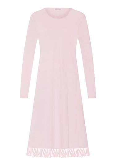 Front cutout view of HA rose bath cotton L/SLV Nightdress 110cm