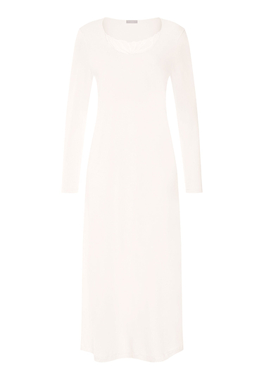 Front cutout view of HA off white cotton L/SLV Nightdress 130cm
