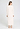 Back view of a women model wearing HA off white cotton L/SLV Nightdress 130cm