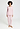 Front view of a women model wearing HA rose bath cotton L/SLV Pajama