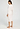 Back view of a women model wearing HA off white cotton Robe 115cm