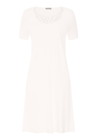 Front cutout view of HA off white cotton S/SLV Nightdress 100cm