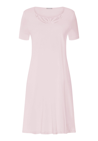 Front cutout view of HA rose bath cotton S/SLV Nightdress 100cm