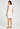 Back view of a women model wearing HA off white cotton Sleeveless Nightdress 90cm