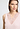 Close-up view of a women model wearing HA rose bath cotton Sleeveless Nightdress 90cm