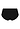 Back cutout view of HA black cotton Maxi Briefs