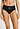 Front view of a women model wearing HA black cotton Maxi Briefs