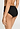 Back view of a women model wearing HA black cotton Maxi Briefs