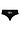 Front cutout view of HA black cotton Midi Briefs