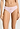 Front view of a women model wearing HA rose bath cotton Midi Briefs