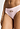 Close-up view of a women model wearing HA rose bath cotton Midi Briefs