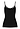 Back cutout view of HA black cotton Spaghetti Top