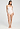 Full-body view of a women model wearing HA off white cotton Spaghetti Top