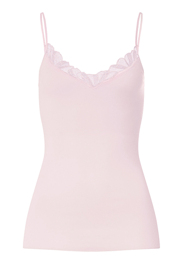 Front cutout view of HA rose bath cotton Spaghetti Top