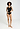 Full-body view of a women model wearing HA black cotton Tank Top