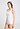 Front view of a women model wearing HA off white cotton Tank Top
