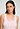 Close-up view of a women model wearing HA rose bath cotton Tank Top