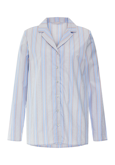 Front cutout view of HA lilian stripes modal/viscose/tencel L/SLV Bigshirt