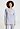Front view of a women model wearing HA lilian stripes modal/viscose/tencel L/SLV Bigshirt