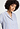 Close-up view of a women model wearing HA lilian stripes modal/viscose/tencel L/SLV Bigshirt