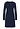 Back cutout view of HA deep navy modal/viscose/tencel L/SLV Nightdress 95cm
