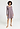 Front view of a women model wearing HA stormy rose modal/viscose/tencel L/SLV Nightdress 95cm