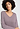 Close-up view of a women model wearing HA stormy rose modal/viscose/tencel L/SLV Nightdress 95cm