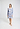 Full-body view of a women model wearing HA graceful forms modal/viscose/tencel L/SLV Nightdress 95cm