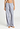 Front view of a women model wearing HA lilian stripes cotton Long Pants