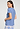 Back view of a women model wearing HA bluebird modal/viscose/tencel S/SLV Shirt