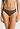 Front view of a women model wearing HA natural teak microfibre Mini Briefs