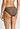 Back view of a women model wearing HA natural teak microfibre Mini Briefs