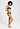 Full-body view of a women model wearing HA natural teak microfibre Mini Briefs