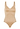 Front cutout view of HA beige microfibre Soft Bra Bodysuit