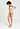 Full-body view of a women model wearing HA beige microfibre Soft Bra Bodysuit