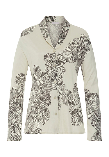 Front cutout view of HA serene systems modal/viscose/tencel L/SLV Shirt
