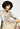 Close-up view of a women model wearing HA serene systems modal/viscose/tencel L/SLV Shirt