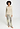 Full-body view of a women model wearing HA creamy silk modal/viscose/tencel L/SLV Shirt
