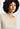 Close-up view of a women model wearing HA creamy silk modal/viscose/tencel L/SLV Shirt