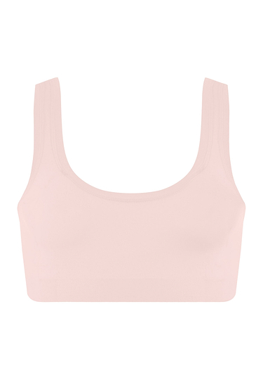 Front cutout view of HA rosewater microfibre Crop Top