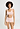 Front view of a women model wearing HA rosewater microfibre Crop Top
