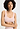 Close-up view of a women model wearing HA rosewater microfibre Crop Top