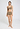 Full-body view of a women model wearing HA suede camel microfibre Crop Top