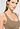 Close-up view of a women model wearing HA suede camel microfibre Crop Top