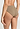 Back view of a women model wearing HA suede camel microfibre Midi Briefs