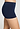 Close-up view of a women model wearing HA deep navy microfibre Panty