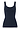 Front cutout view of HA deep navy microfibre Tank Top